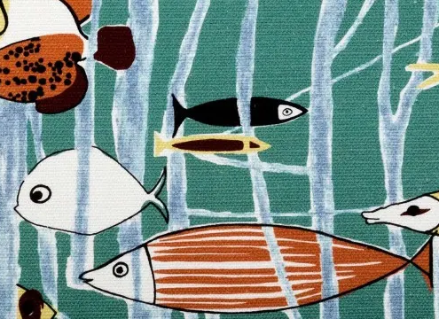 Tissu déco Lagon, aquarium de poissons par Lelièvre