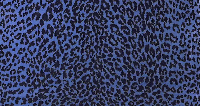 tissu d'ameublement Leopard bleu, Edmond Petit éditeur parisien