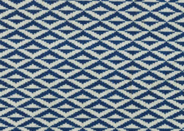 Echantillon a colori bleu, du tissu d'ameublement Origami par la maison Lelievre.